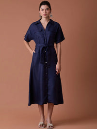 Makri Long Dress Navy