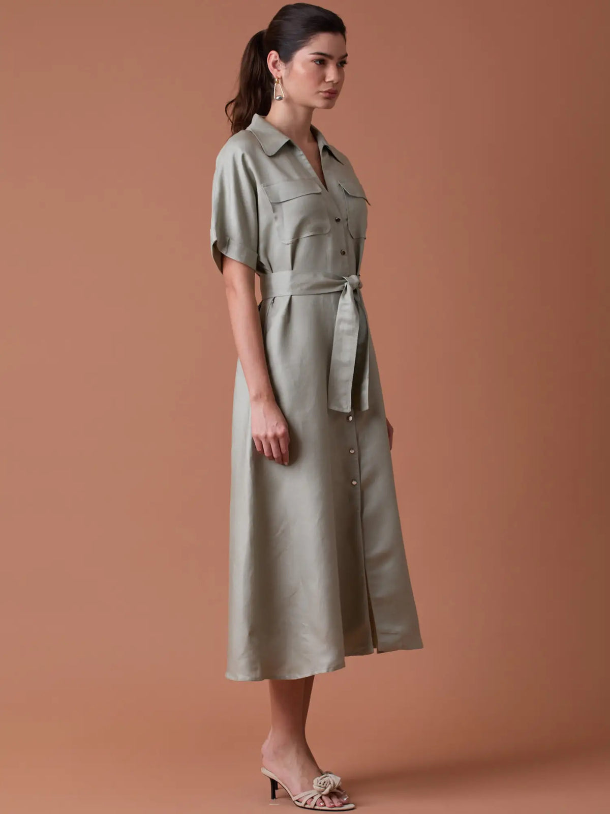 Makri Long Dress Olive