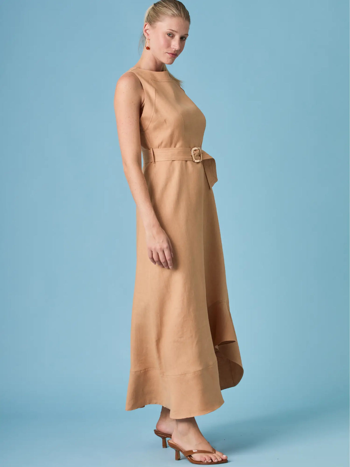 Brisley Long Dress Camel