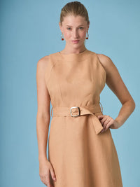 Brisley Long Dress Camel