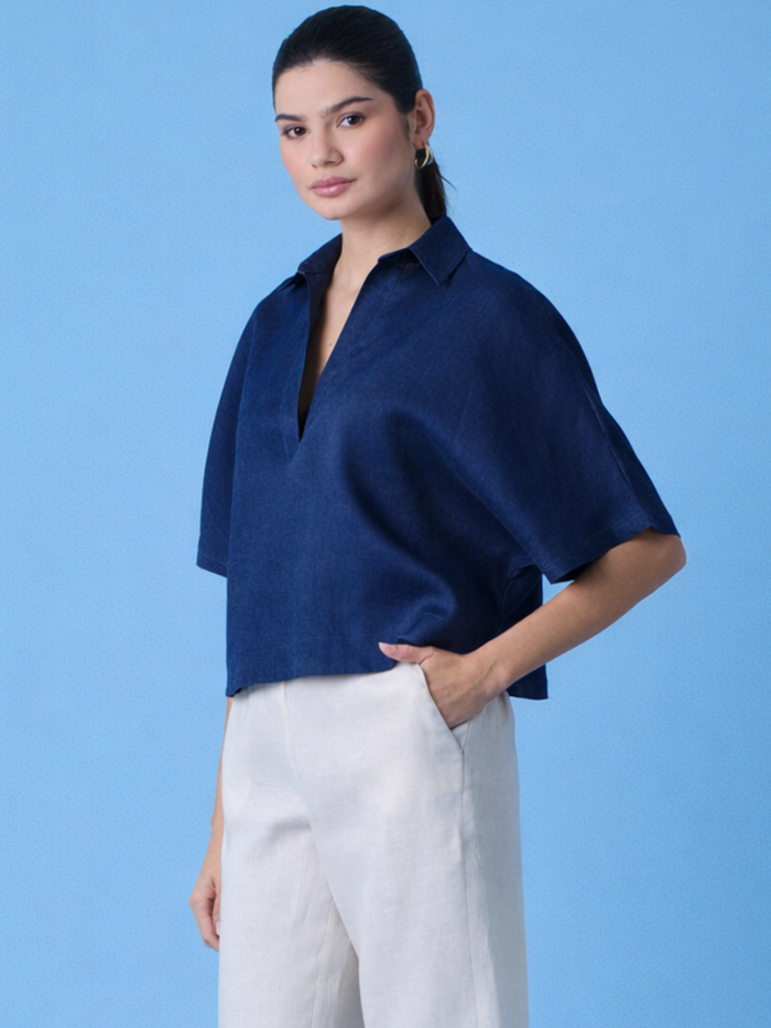 Bender Navy Blouse