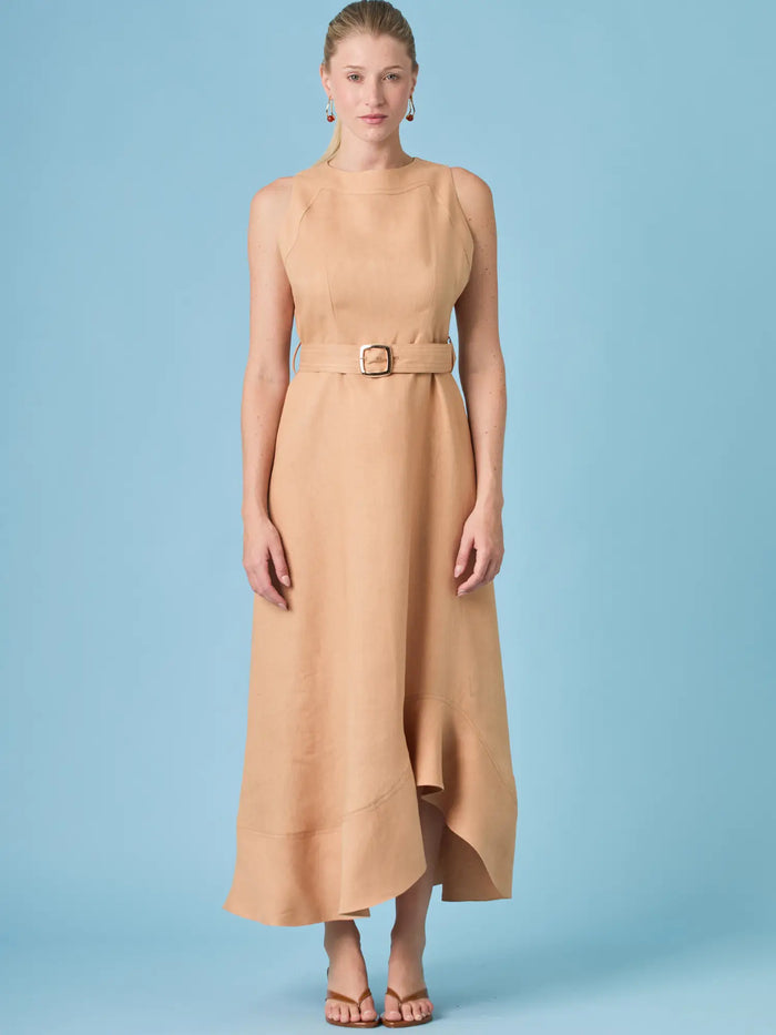 Brisley Long Dress Camel