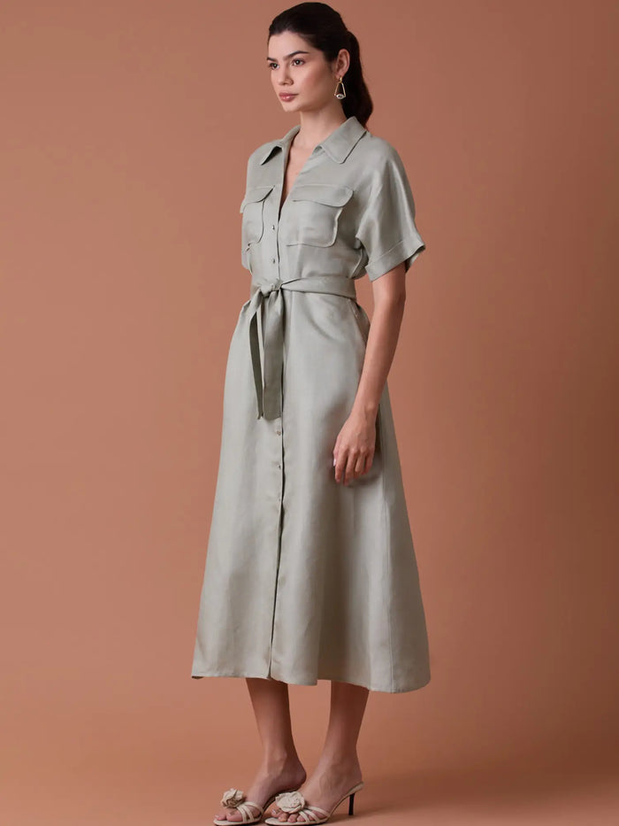 Makri Long Dress Olive