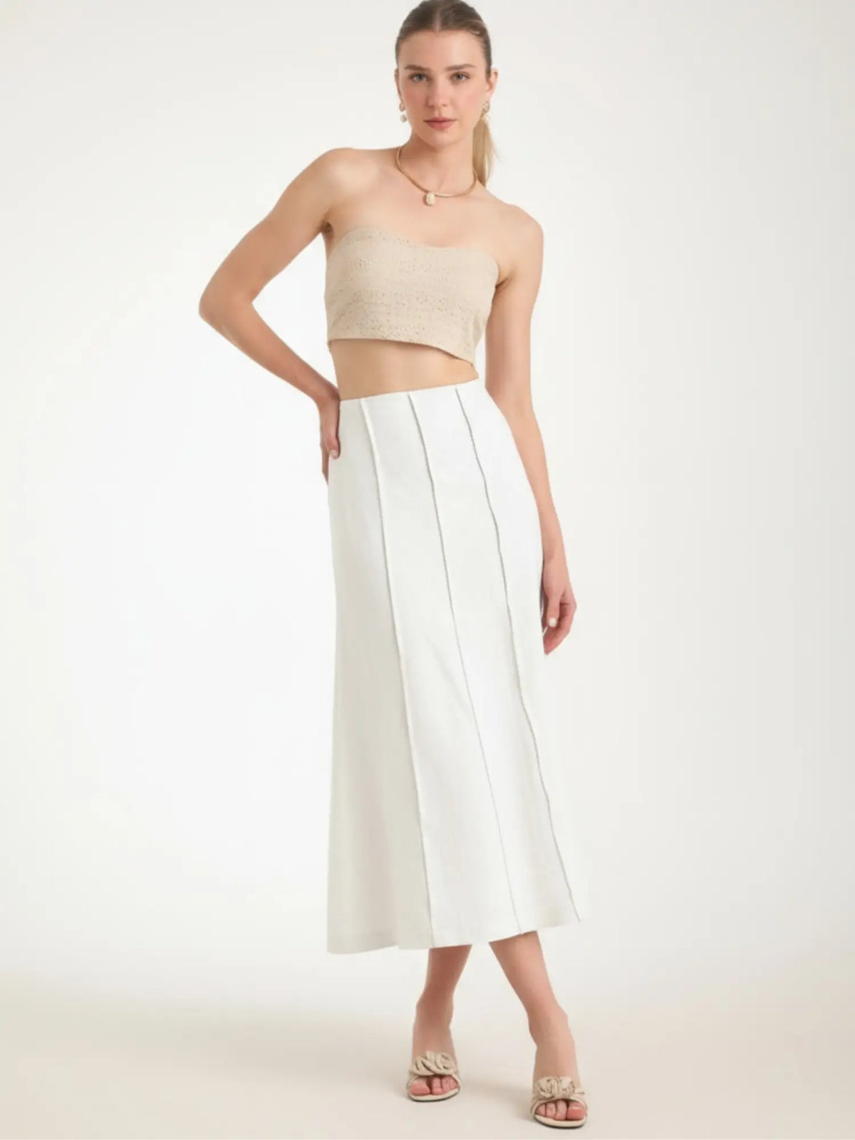 Bali Long Skirt White
