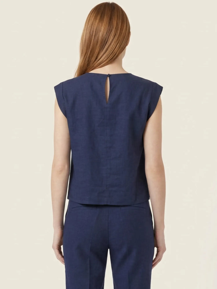 Lombardia Blouse Navy