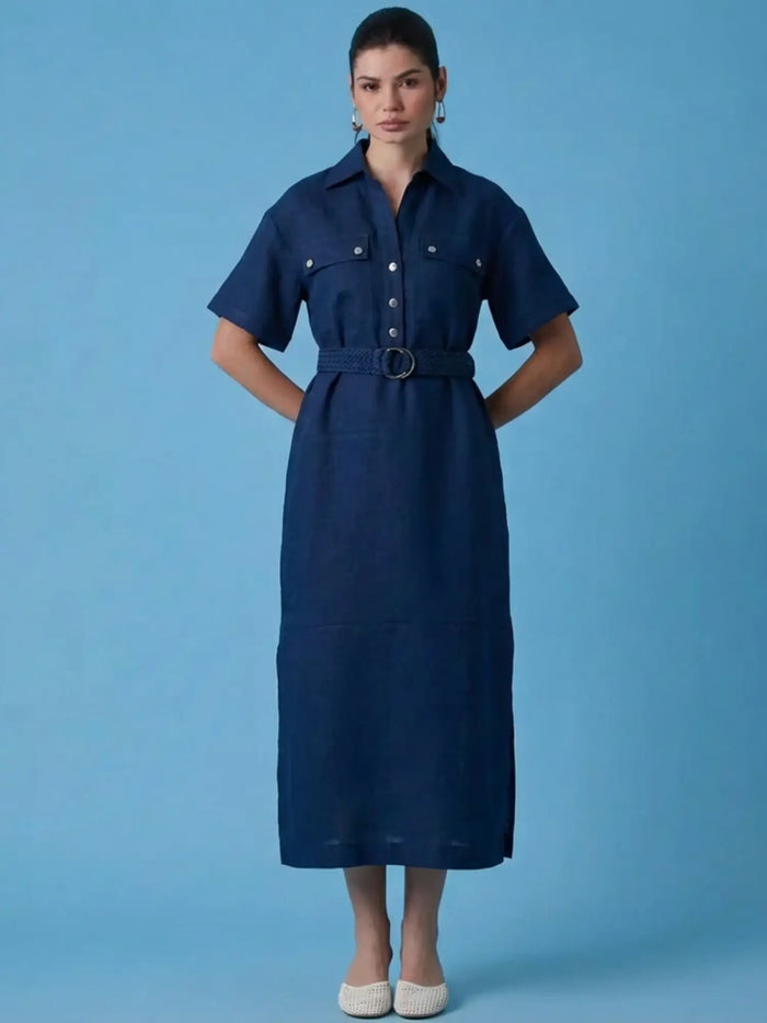 Lawrence Long Dress Navy