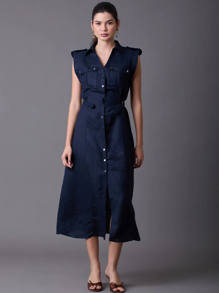 Celyse Long Dress Navy