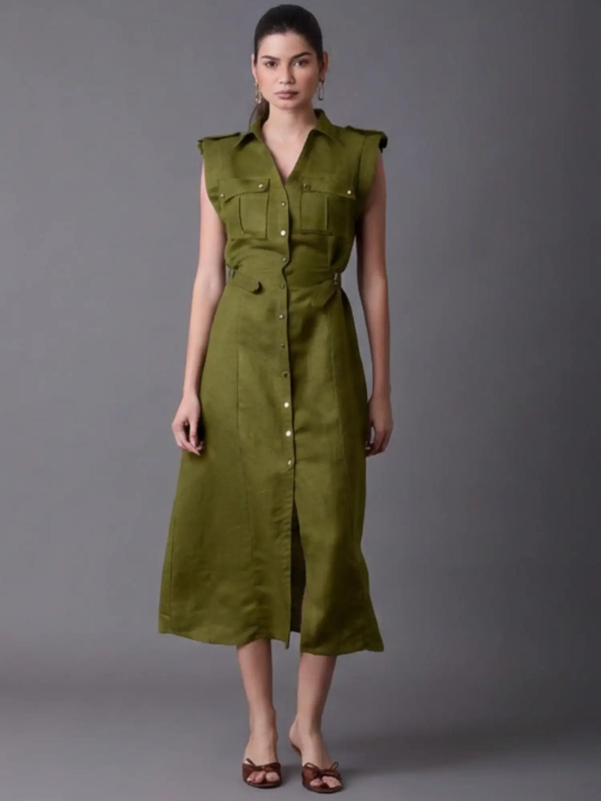 Celyse Long Dress Olive