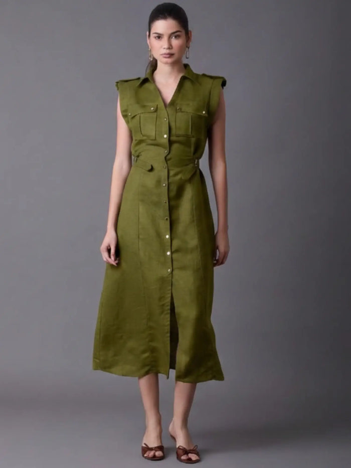 Celyse Long Dress Olive