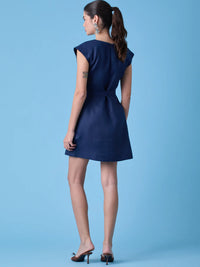 Autumn Short Dress Navy