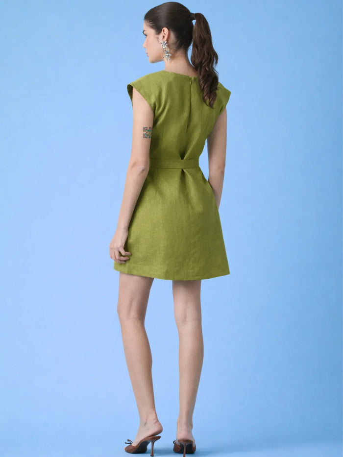 Autumn Short Dress Olive