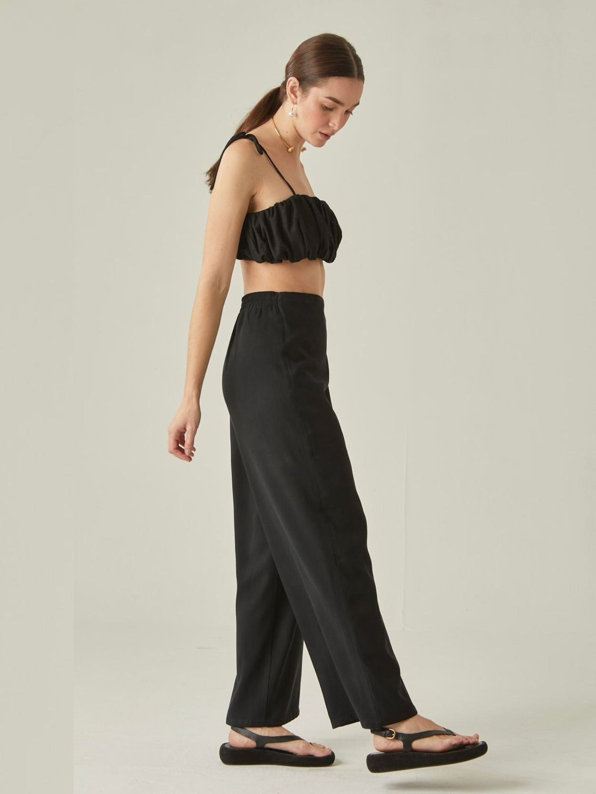 Pareo Wood Black Pants