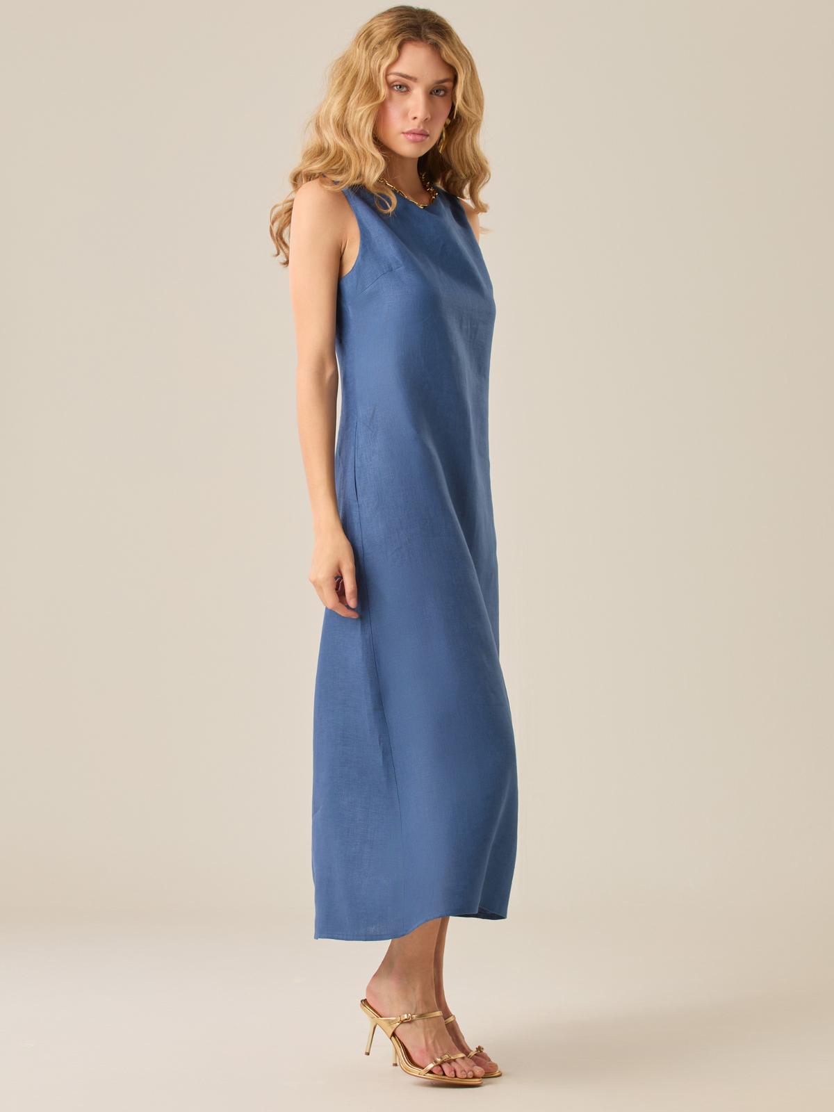 Lauretta Indigo Long Dress