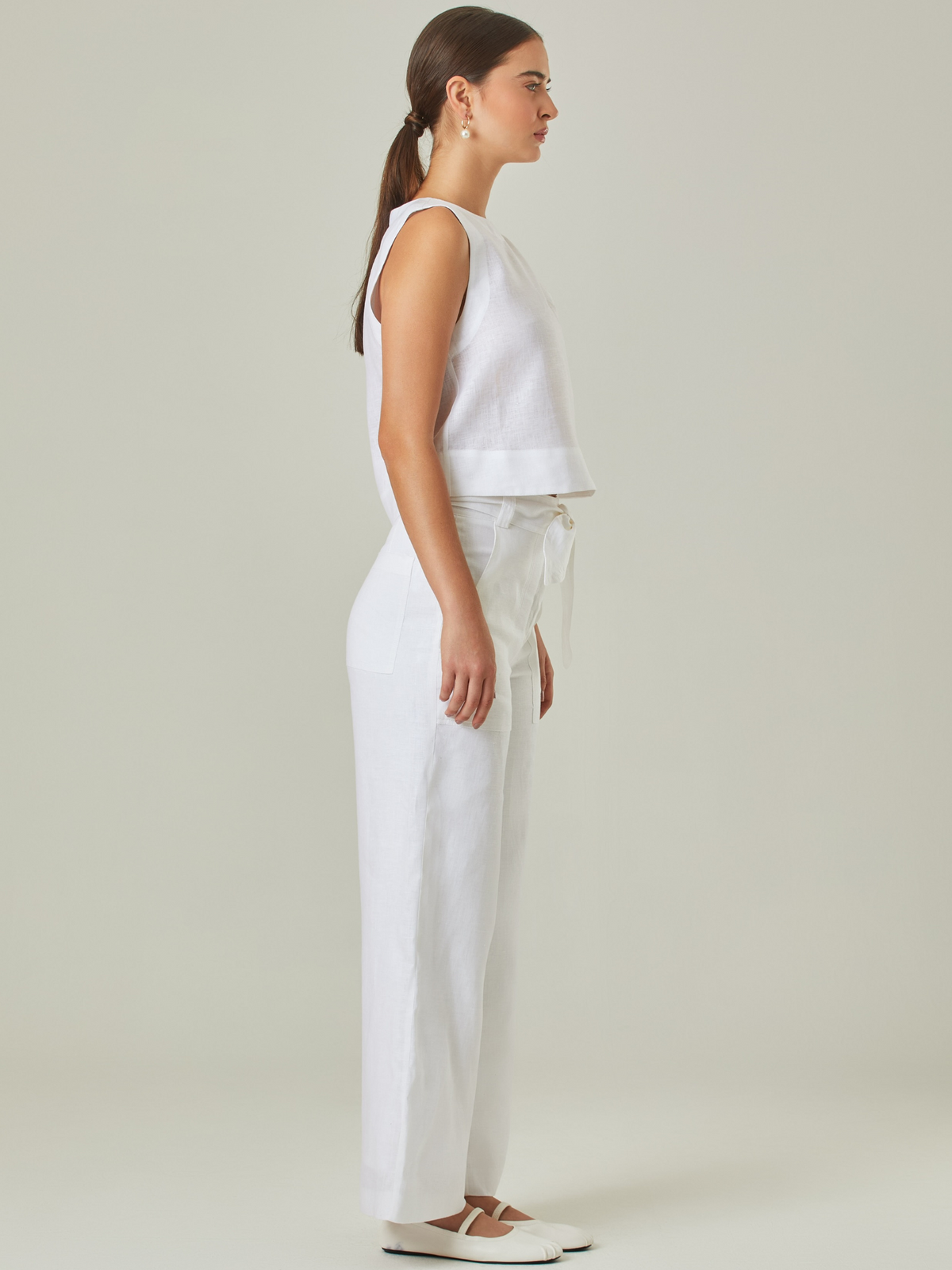 Kintore White Long Pants