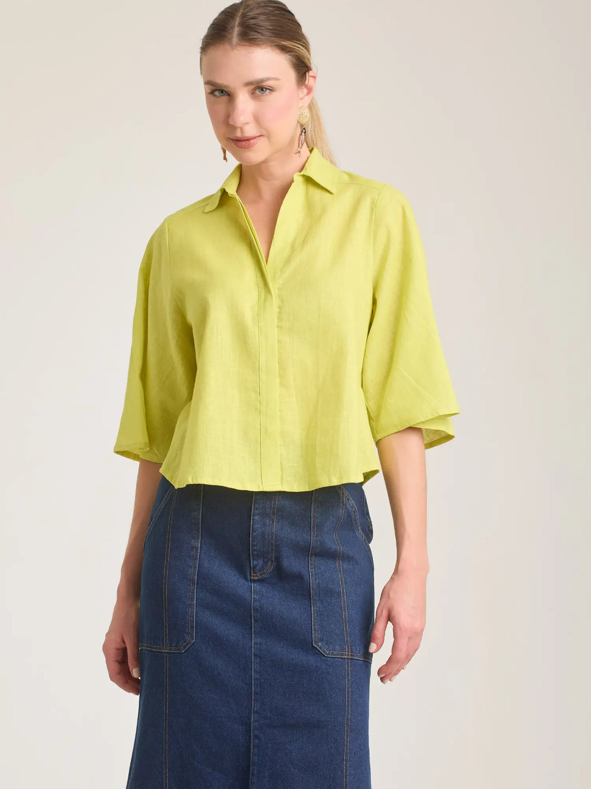 Genoveva Blouse Lime