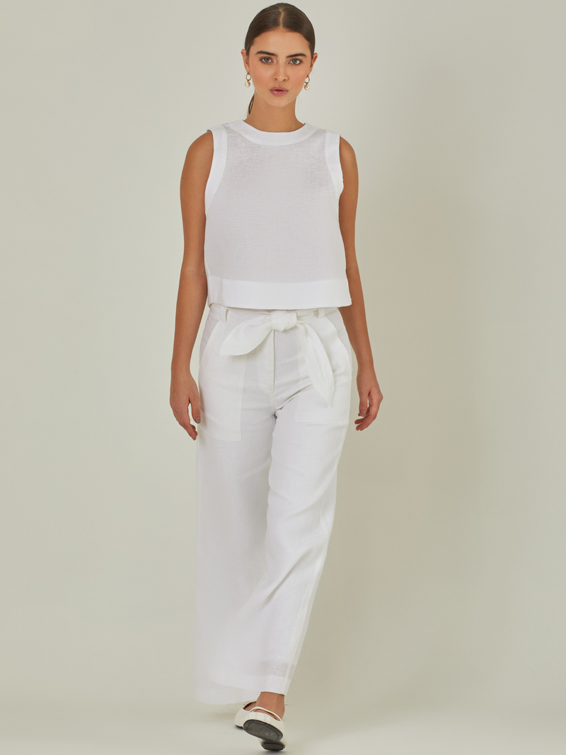 Kintore White Long Pants