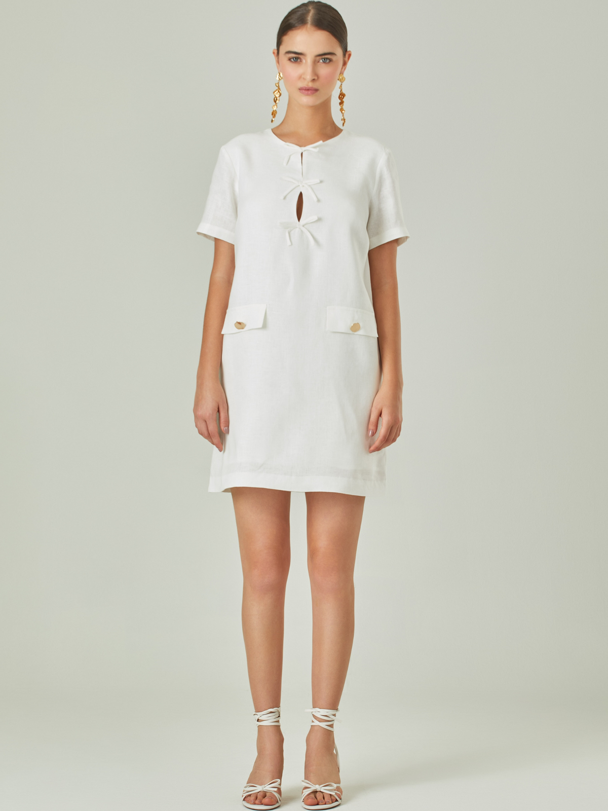 Felisa Pearl White Short Dress