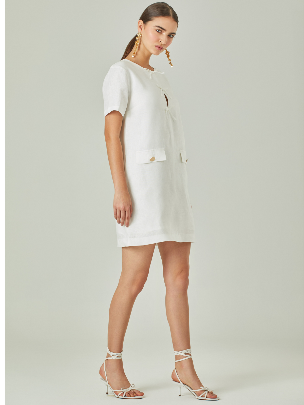 Felisa Pearl White Short Dress