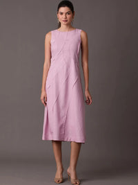 Dotty Long Dress Pink