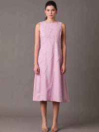Dotty Long Dress Pink