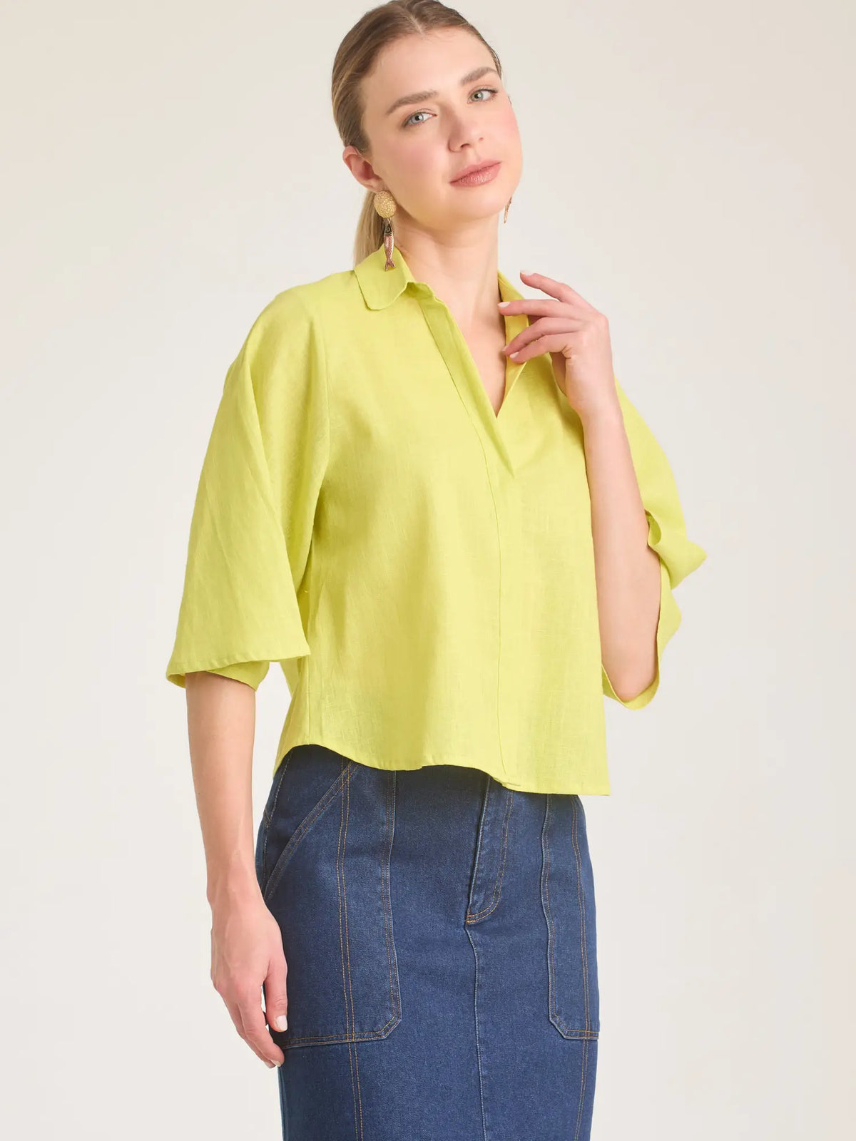 Genoveva Blouse Lime