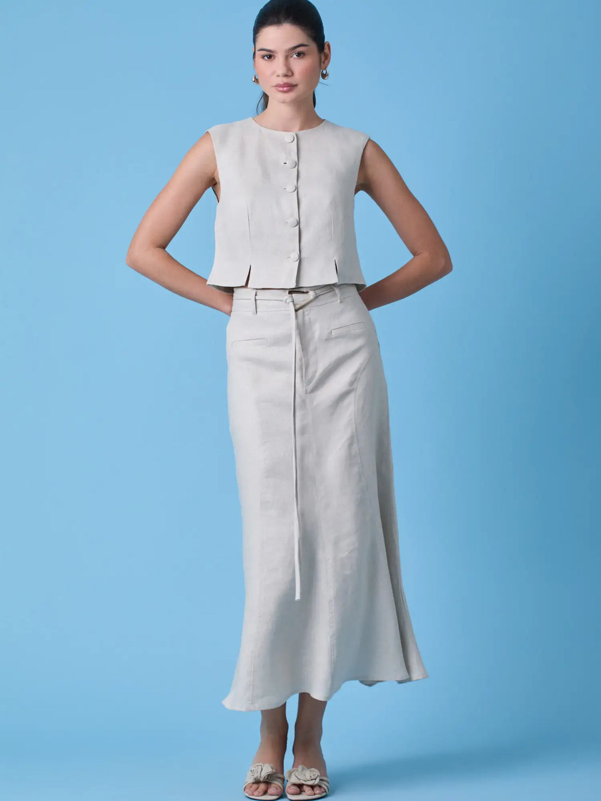 Yoko Long Skirt Sand