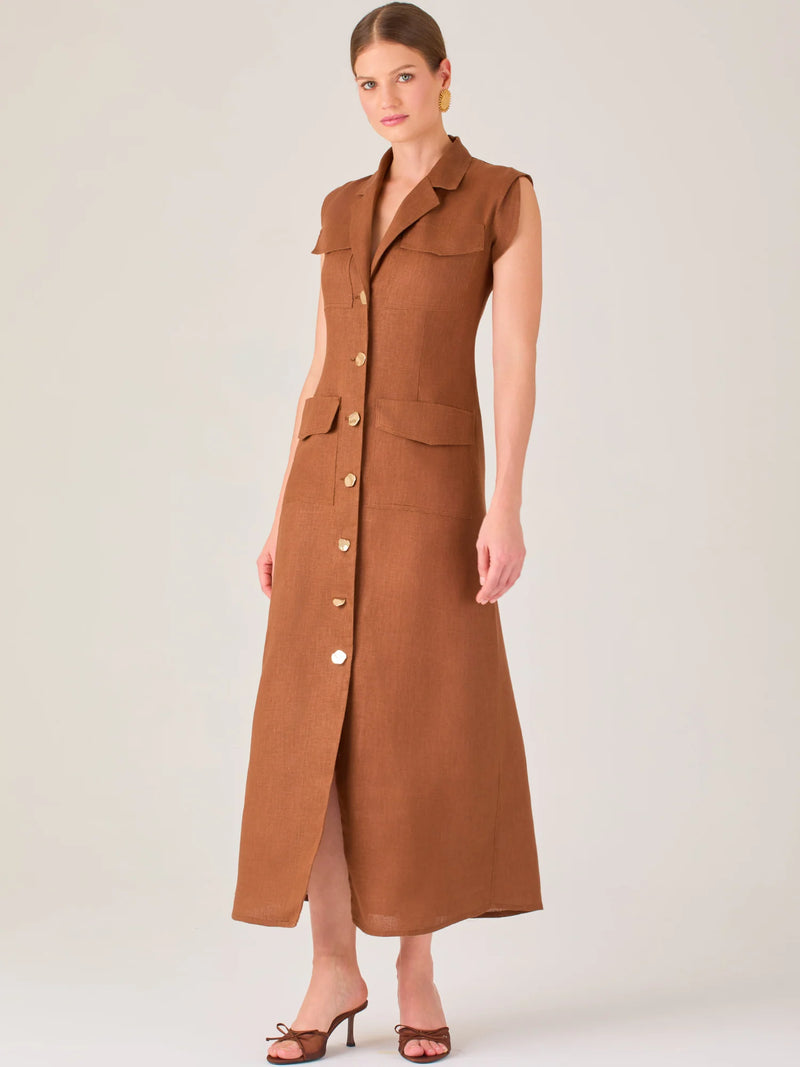 Bengala Long Dress Brown