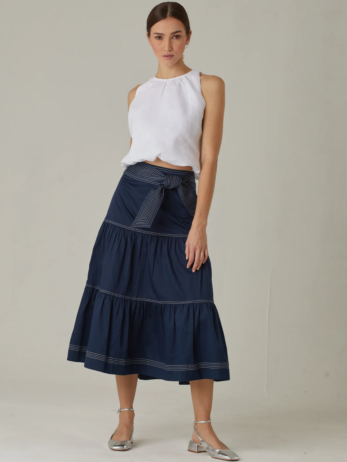 Dagla Long Skirt Navy