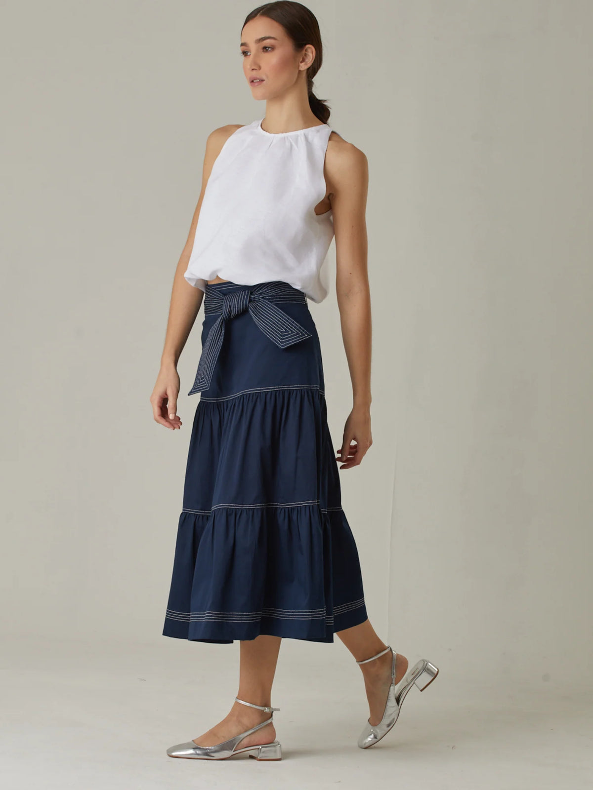 Dagla Long Skirt Navy