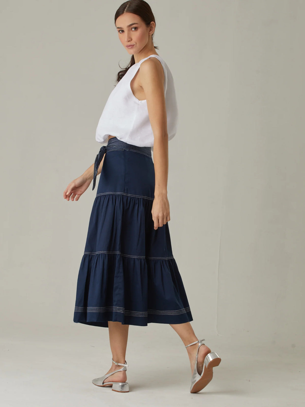 Dagla Long Skirt Navy