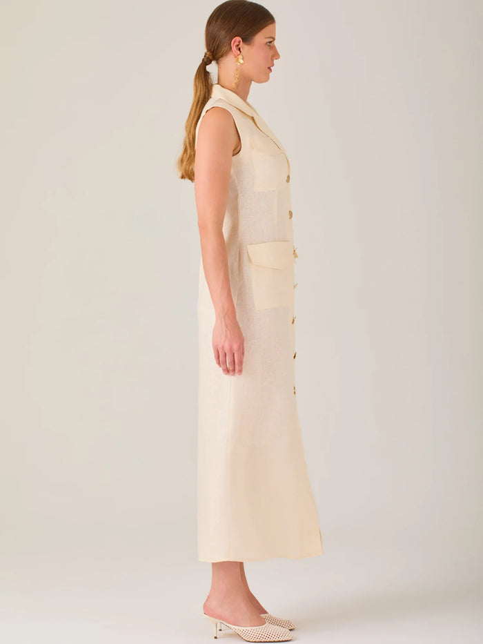 Bengala Long Dress Vanilla