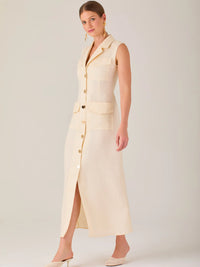 Bengala Long Dress Vanilla