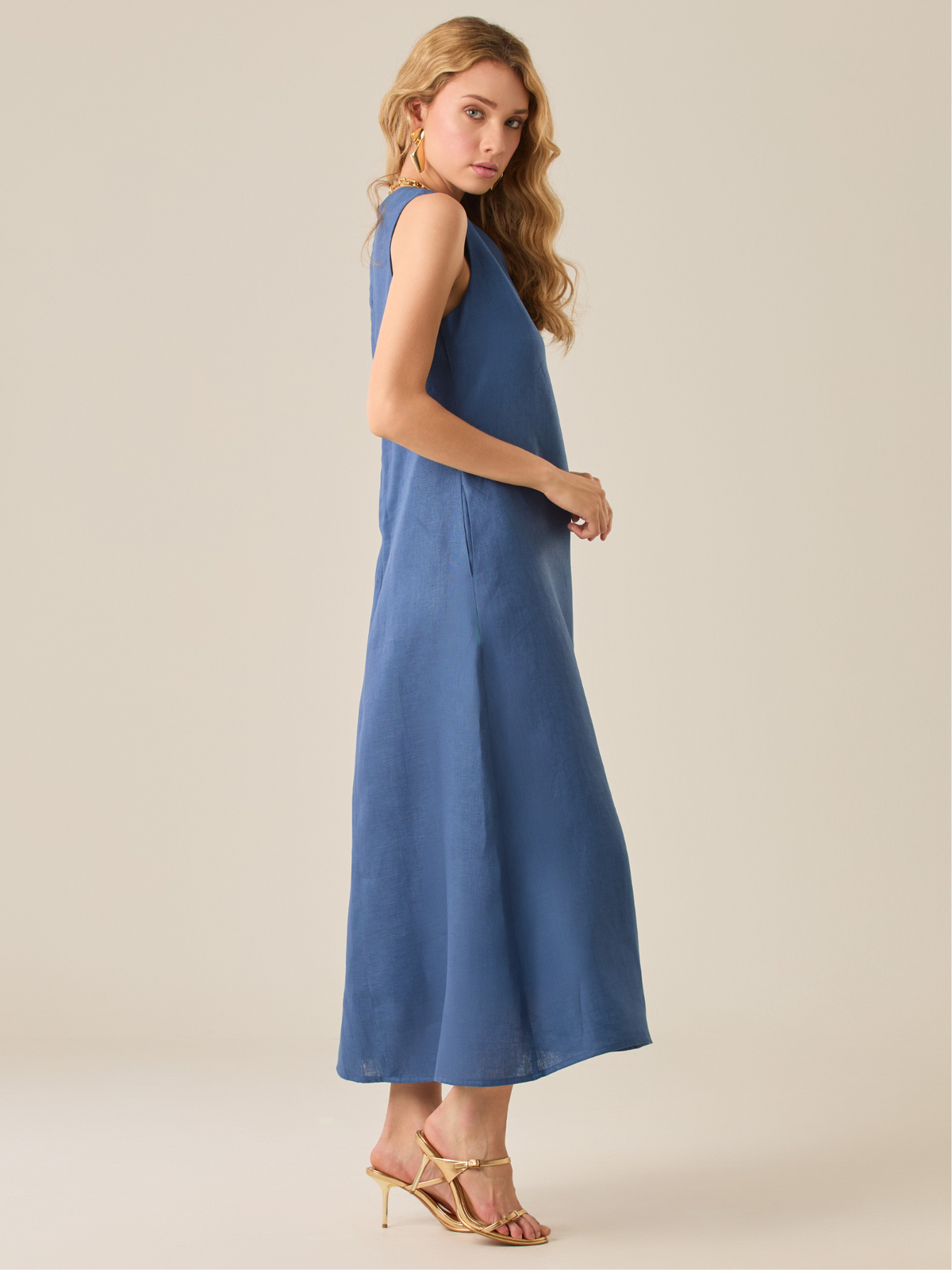 Lauretta Indigo Long Dress