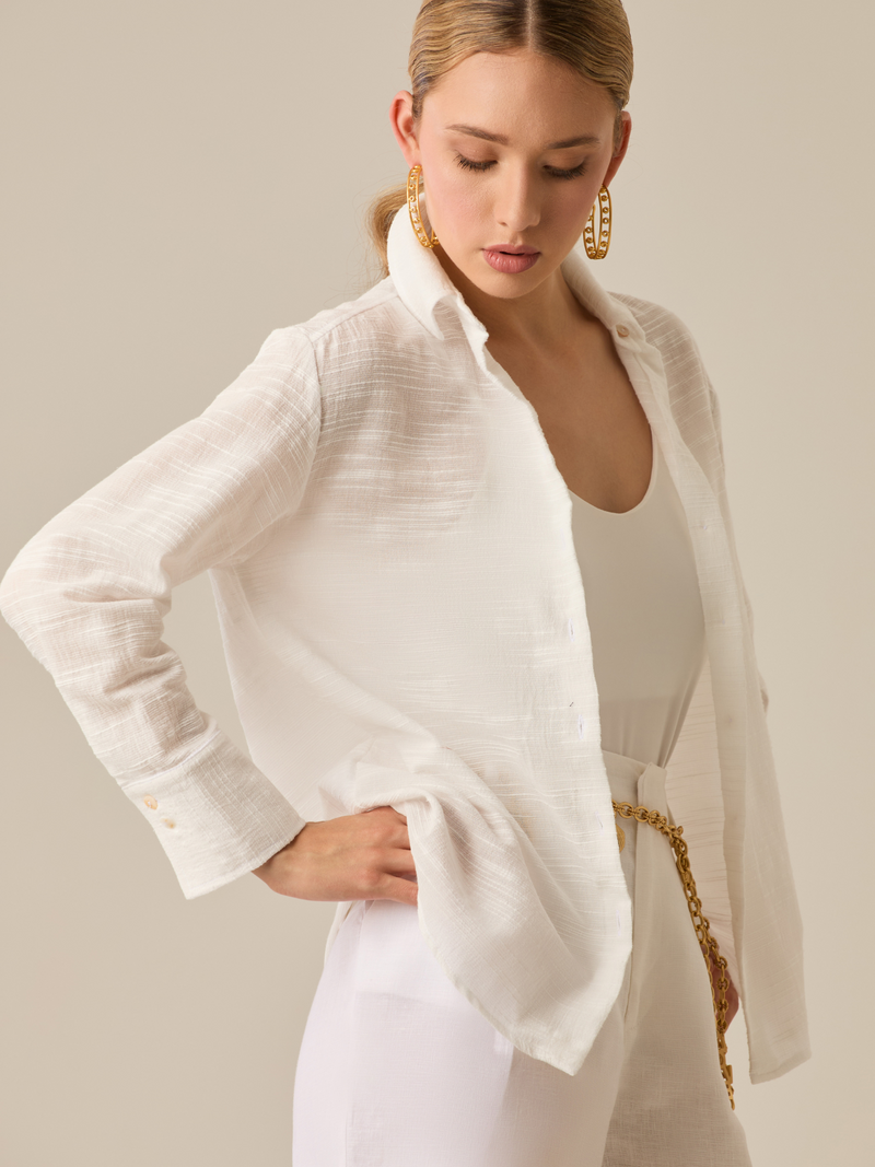 Umay Pearl White Blouse