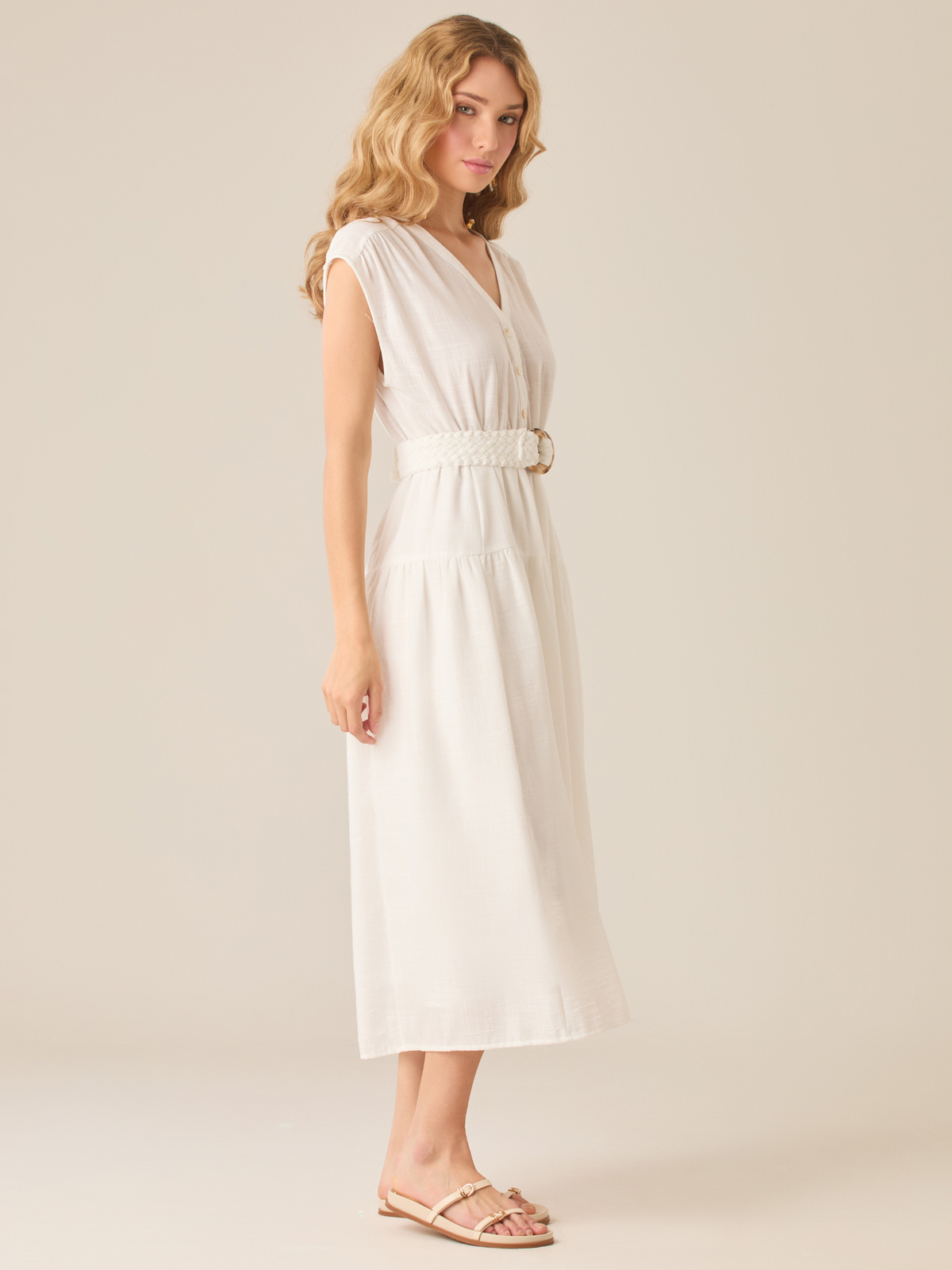 Rufina White Long Dress