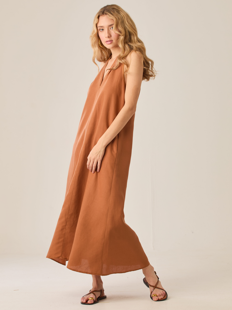 Indonesia Terracotta Long Dress