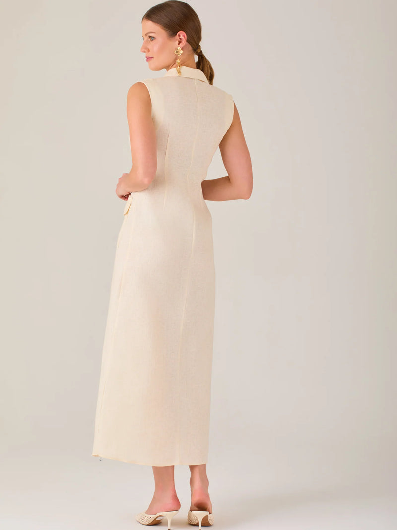 Bengala Long Dress Vanilla