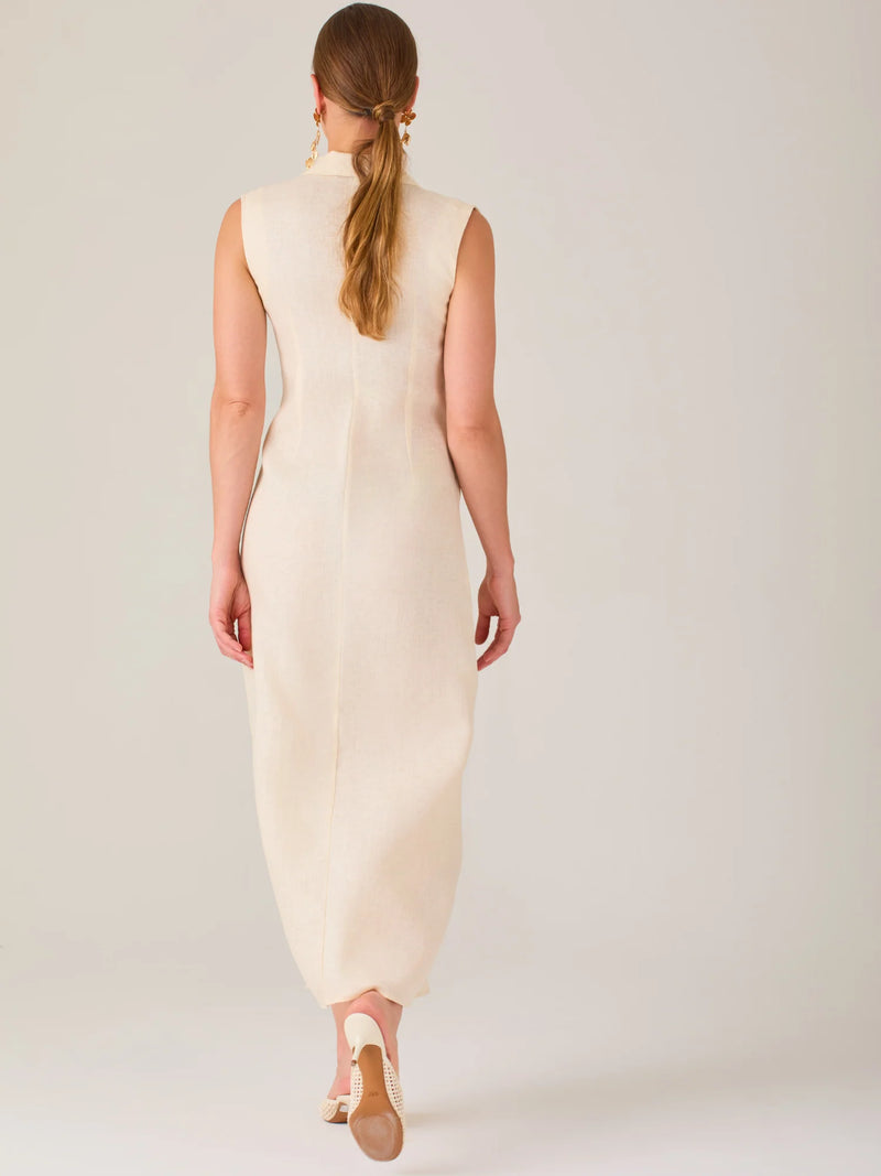 Bengala Long Dress Vanilla
