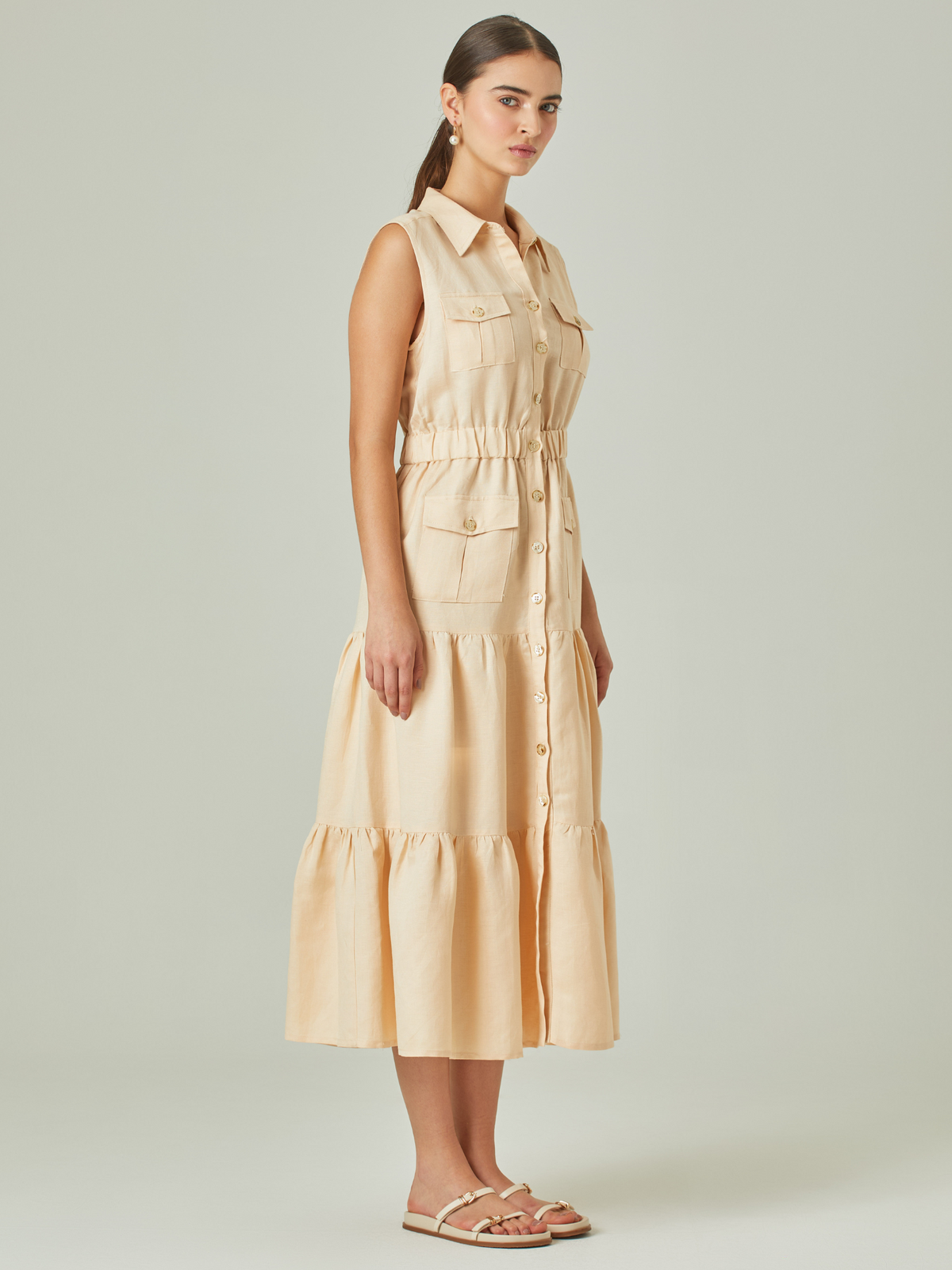 Toris Long Dress in Ivory