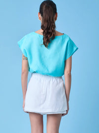 Saki Blouse Aqua