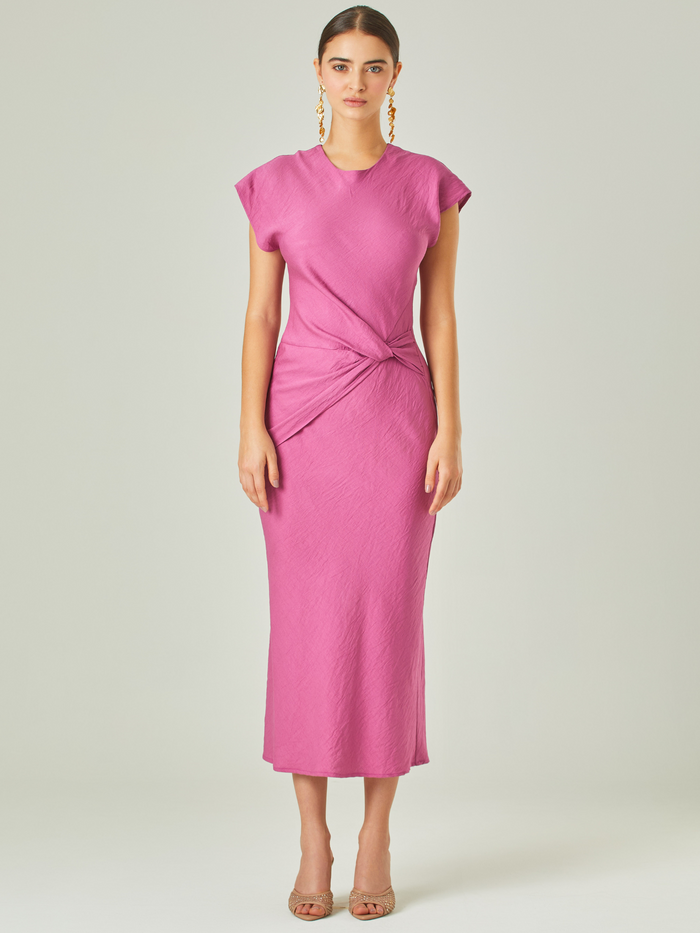 Loura Long Dress in Magenta