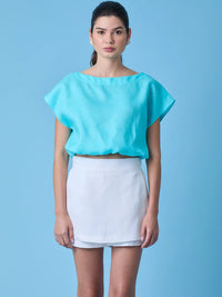 Saki Blouse Aqua