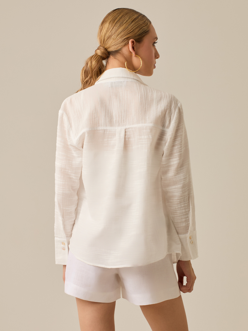 Umay Pearl White Blouse