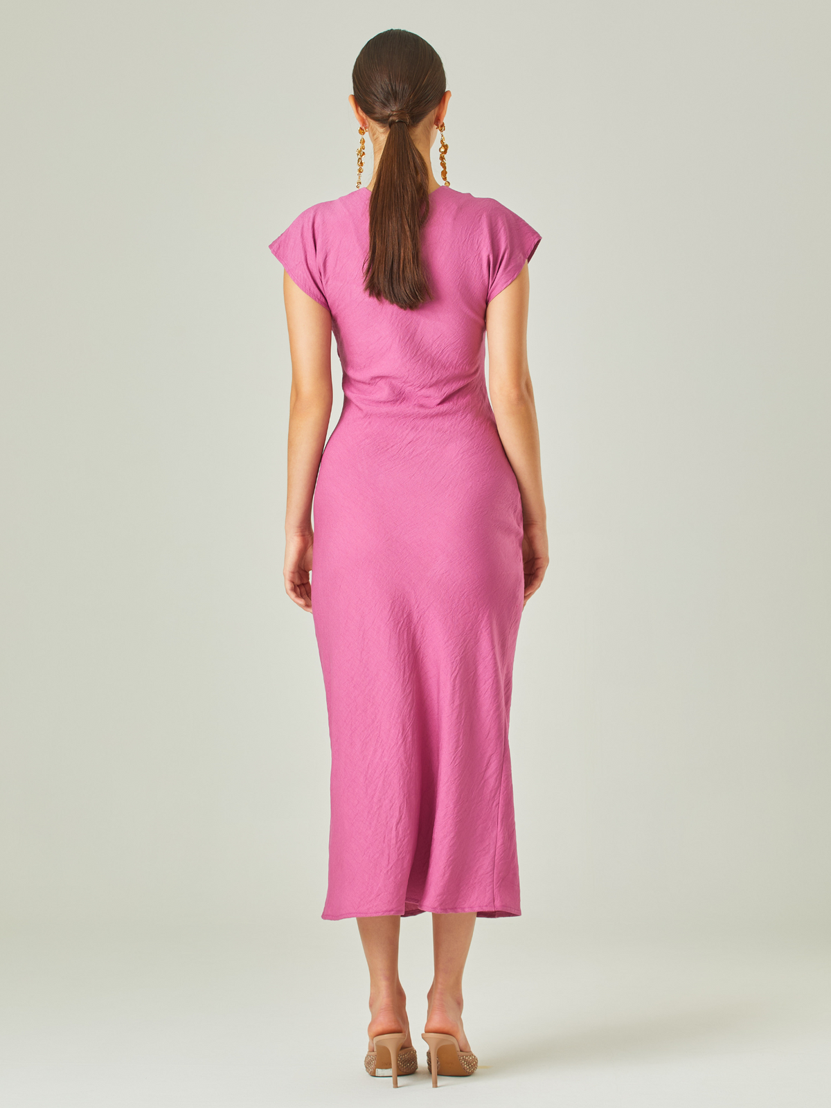 Loura Long Dress in Magenta