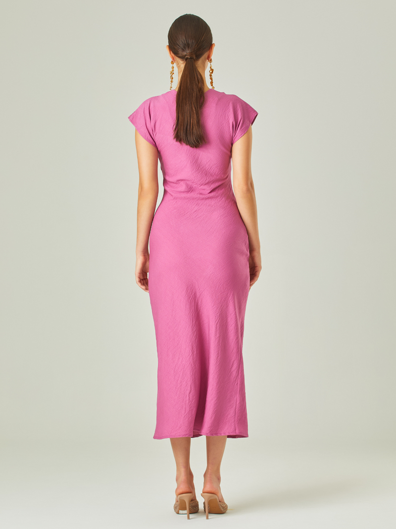 Loura Long Dress in Magenta