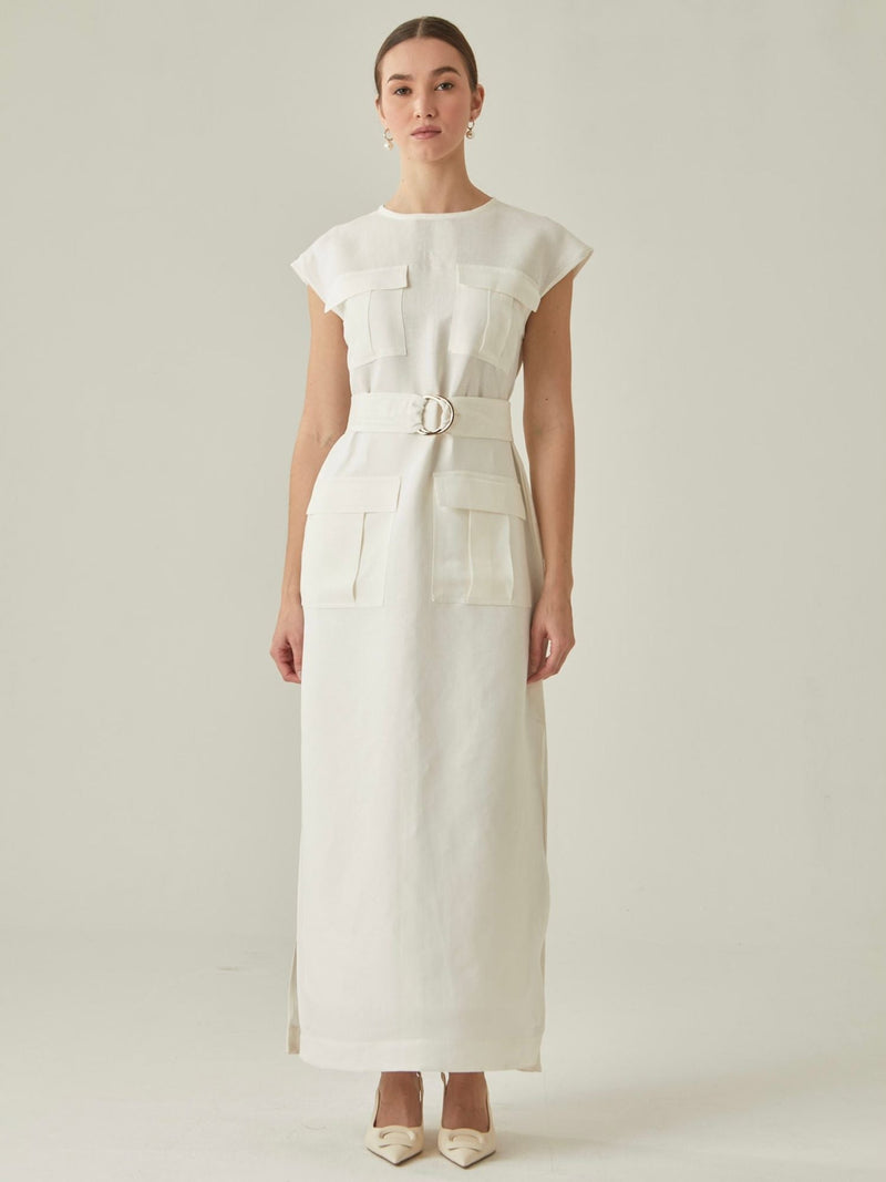 Mediterranean White Long Dress