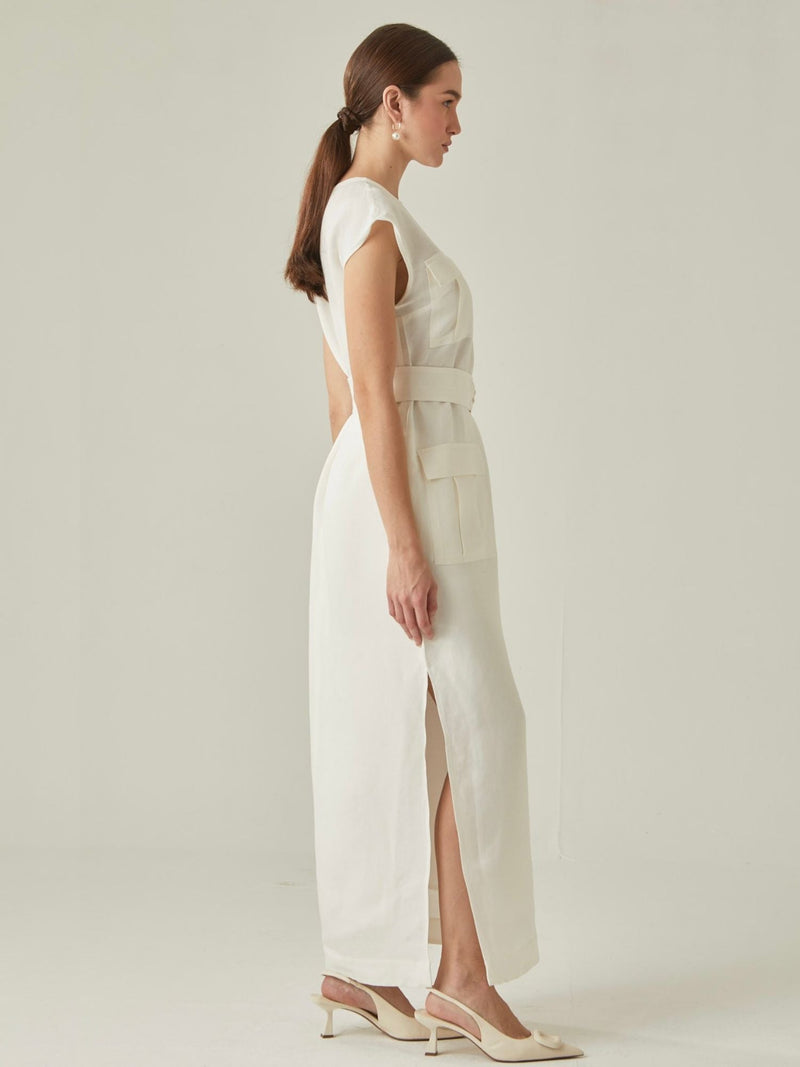 Mediterranean White Long Dress