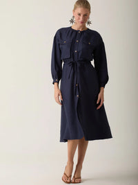 Amelie Long Dress Navy
