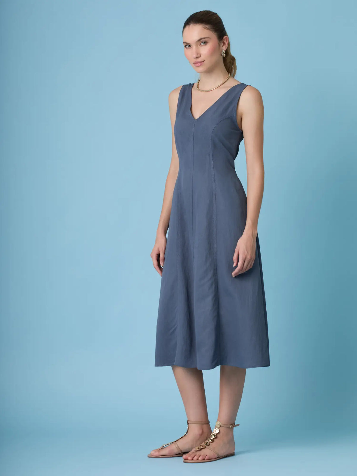 Giglio Long Dress Indigo