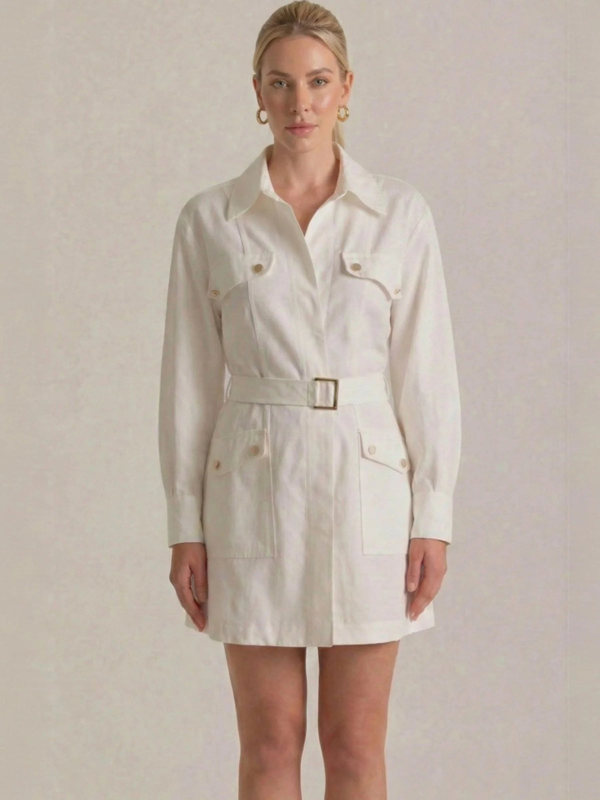 Belky White Short Dress